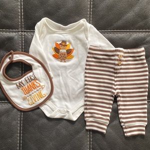 Starting Out 3 month Baby Thanksgiving Turkey Outfit